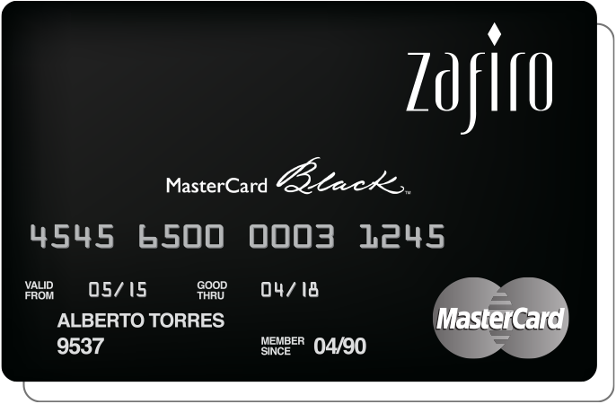 tarjetas zafiro mastercard black